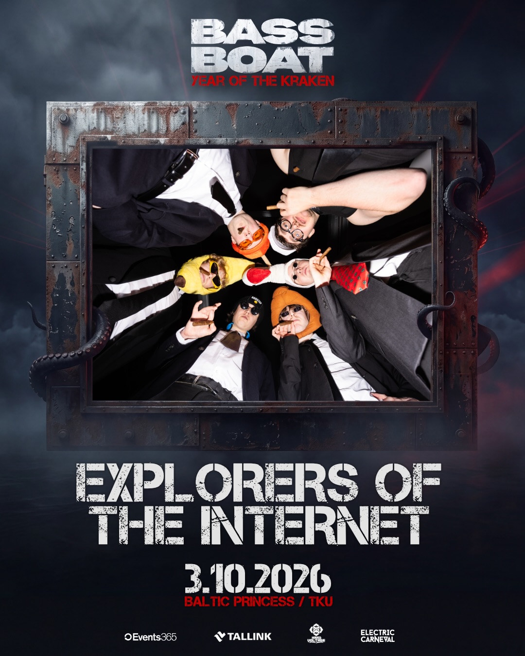 Bass Boat 2026 poster showcasing Explorers of the Internet