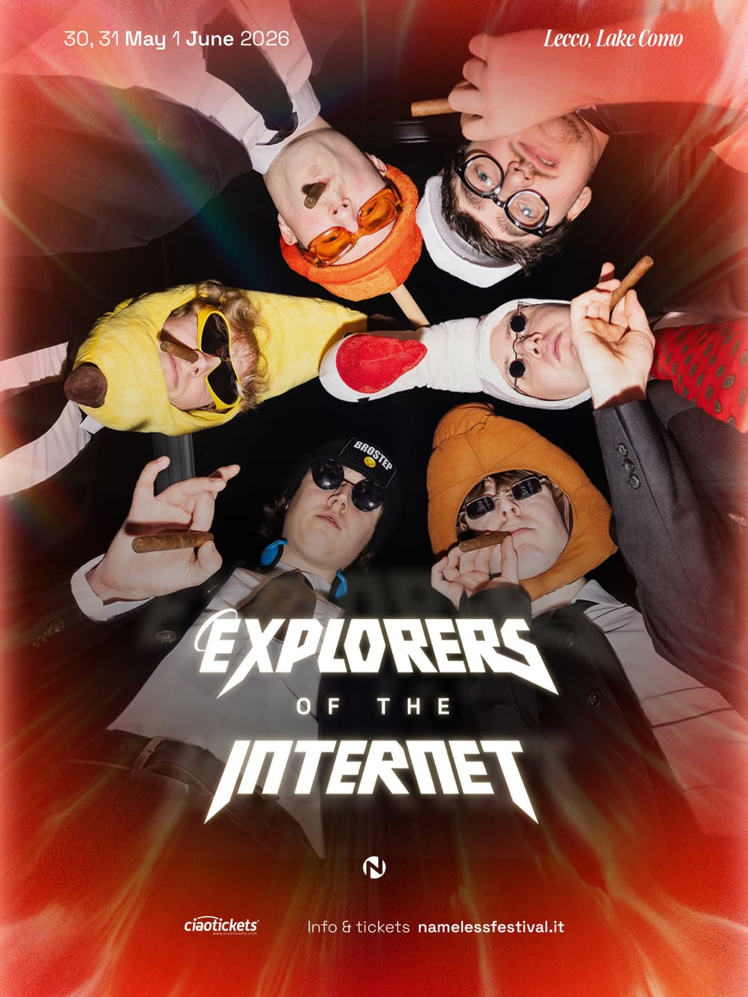Poster of Explorers of the Internet at Nameless Festival in Lecco, Italy